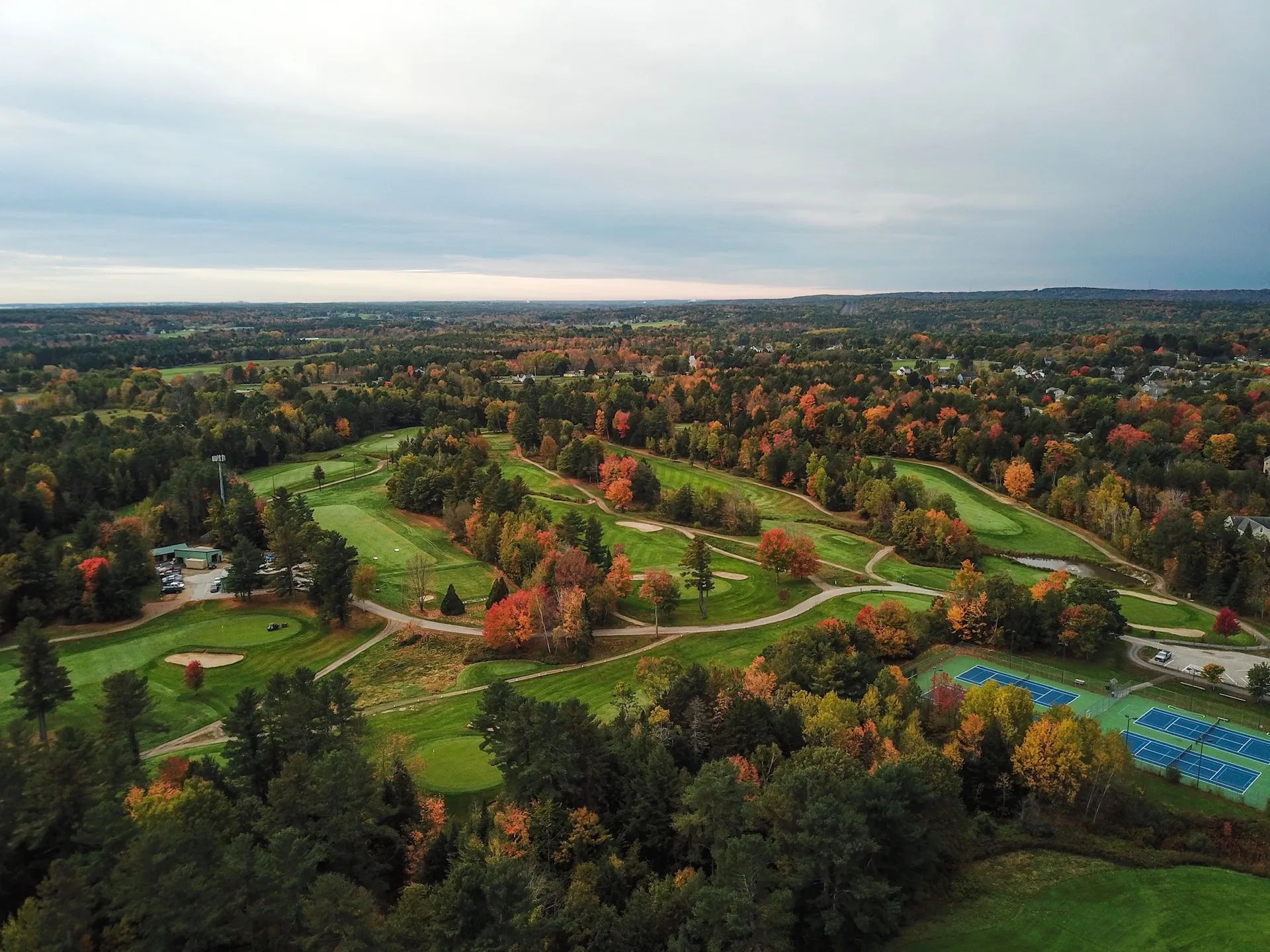 Aerial shot of Val Halla Golf Course